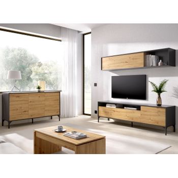 Composición De Salón Con Mueble Tv + Aparador Alto, Nordic - Ness 5 con  Ofertas en Carrefour