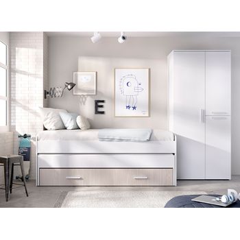 Pema Pack - Cama Compacta + Armario - Xx - Blanco/alistonado