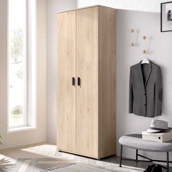 Armario Puertas Correderas Lupión En Roble Natural. 204 Cm(alto)120  Cm(ancho)50 Cm(largo) , Color - Natural con Ofertas en Carrefour