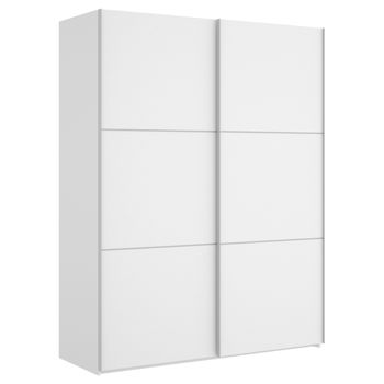 Armario 2 Puertas Corredera 150 - Slide - 204x150x65 - Blanco Brillo