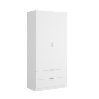 Armario 2 Puertas Y 2 Cajones - Essen - 184x81x52 - Blanco