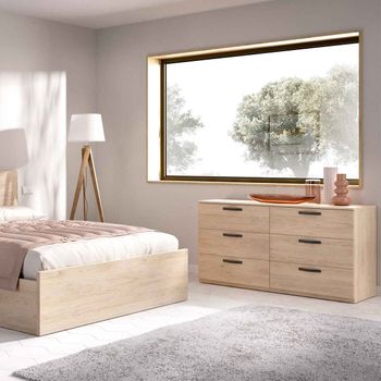 Cómoda Blanca doble de 120CM 6 cajones Goleta  Muebles de dormitorio blanco,  Muebles dormitorio matrimonio, Decoración de cómoda de dormitorio