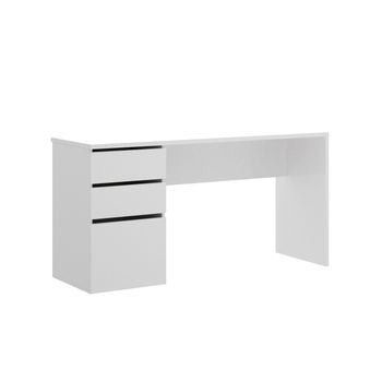 Armario Bajo De Escritorio 2 Puertas - Rox - 96x79x40 - Natural / Blanco  Brillo con Ofertas en Carrefour