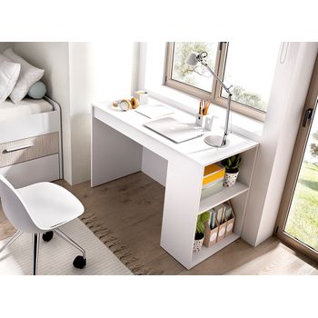 Dekit Grupo Rimobel Teo - Mesa Escritorio Con Estante Y Cajon - Blanco - 74 X 115 X 50