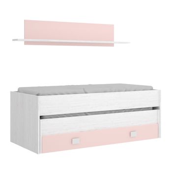 Cama para niño Madera de pino Grafito 90x200 TERRY