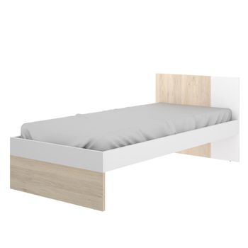 Cama 90x190 - Dina - 79x97x196 - Natural / Blanco