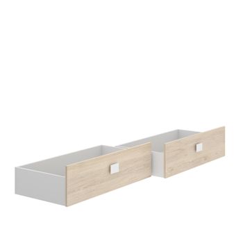 2 Cajones De Cama - Dina - 79x97x196 - Natural / Blanco