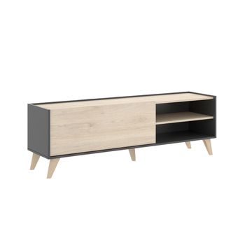 Mueble Bajo Tv - Ness - 47x155x43 - Grafito / Natural