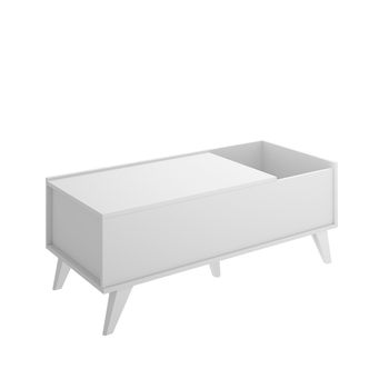 Dekit Grupo Rimobel Ness - Mesa De Centro Elevable Ness - Blanco - 41 X 99 X 60 Cm