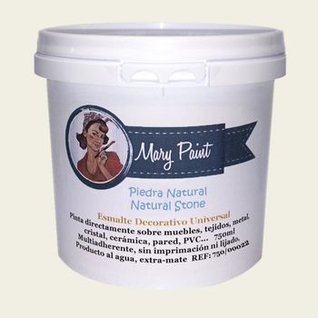 Pintura Muebles Al Agua Multisuperficie Acabado Mate Piedra Natural 750 Ml Mary Paint