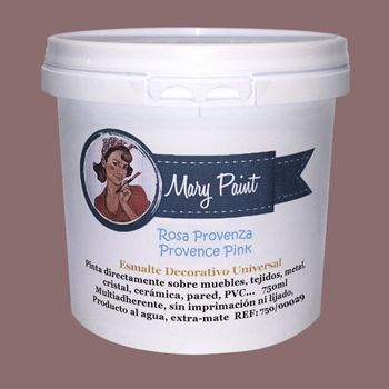 Pintura Muebles Al Agua Multisuperficie Acabado Mate Rosa Provenza 750 Ml Mary Paint