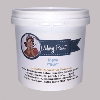 Pintura Muebles Al Agua Multisuperficie Acabado Mate Malva 750 Ml Mary Paint