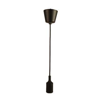 Lampara Colgante Base, Cable Y Portamparas Negro E27