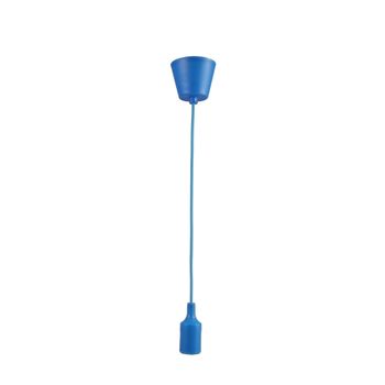 Lampara Colgante Base, Cable Y Portamparas Azul E27