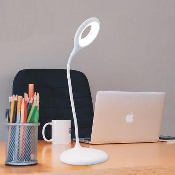 Lámpara  Flexo Led Escritorio 3w Usb Recargable, Regulable Y Orientable Con Batería Luz Blanca Natural 4000k 1200mah