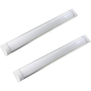 Pack 2 Regletas Led Slim, 36w 3600 Lúmenes, Blanco Frío 6000k, Para Interior, Protección Ip20