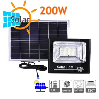 Proyector Led Solar Nature 1250 Lúmenes 200w Panel Separado Batería Litio