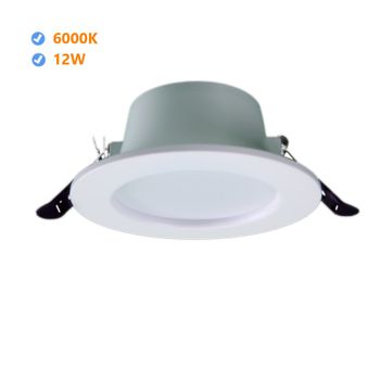 Downlight Led "oasis" Redondo Empotrar 18w 6000k Marco Blanco