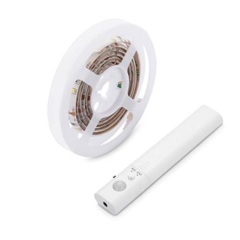 Tira Led 5v De 1m Con Sensor 4 Pilas Aaa Luz Cálida 3000k