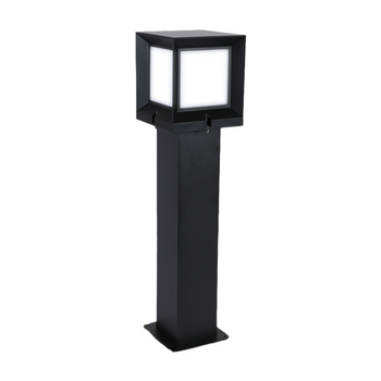 Foco Farol Poste Solar Exterior Impermeable. Altura 60cm. Temperatura De Luz Seleccionable Cct 3000k+6000k