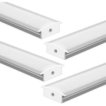 Perfíl Aluminio Para Tira Led Iluminación Escaleras - Difusor Opal X 1m con  Ofertas en Carrefour