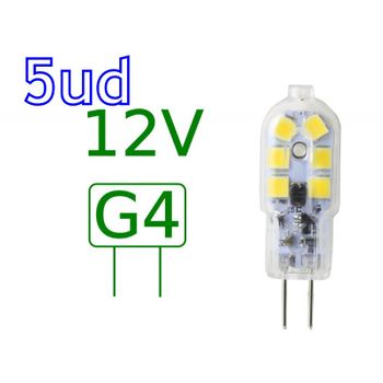 Bombilla Led G4 1,5w 12v Dimable Blanco Cálido 3000ºk Blister 5 Uds