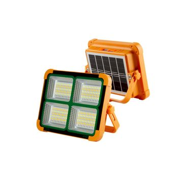 Foco Led Solar 200w, Portátil Para Obra, Camping. 5 Modos De Luz Con Imán Y Soporte. Recargable Mediante Usb/solar.