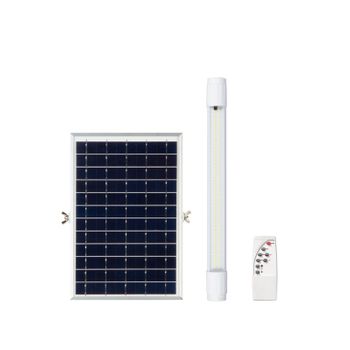 Tubo Led 50cm. Panel Solar, 5 Metros De Cable. 50w 800lumenes Con Mando