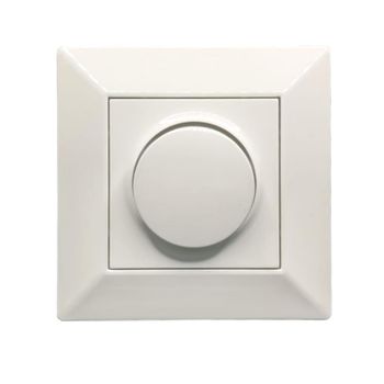 Dimmer Triac Luz 500w Con Marco Policarbonato Blanco