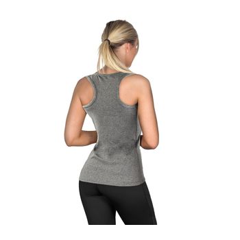 Kz-353 Camiseta Sin Mangas Para Mujer En Tejido Fitness Transpirable Dos Colores | Gris - S-m