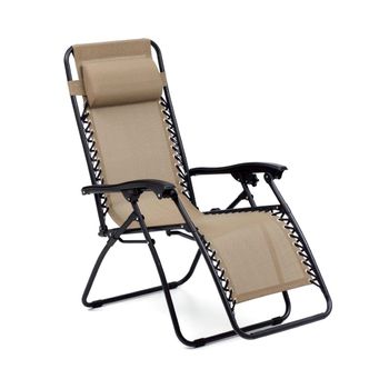 281222 Tumbona Plegable Evertop Totalemente Reinclinable Para Relajarse | Tortola