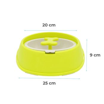 060360 Cuenco Original Para Perros Gatos Anti-asfixia Y Mejor Digestión 20cm | Verde