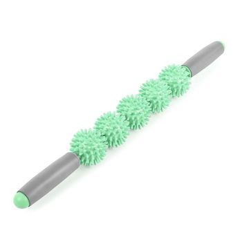 Barra De Masaje Anticelulitis 5 Bolas De Plástico Rígido De 52 Cm Masajeador | Verde Tiffany