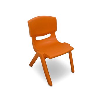 173710 Silla De Plástico Resistente Para Niños En Varios Colores 26x30x50 Cm | Naranja