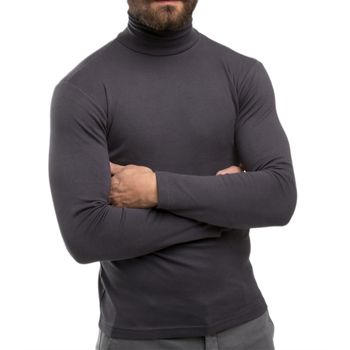 Vka29 Camiseta Para Hombre Mod. Philip Interior De Felpa Slim Fit Cuello  Alto, Gris - M-l con Ofertas en Carrefour