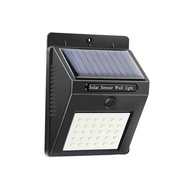 Foco De Pared Con Carga Solar Y Sensor De Movimiento Smd 20 Led 1200mah