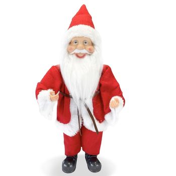 Art.144192 Papá Noel Vestido Rojo Decoración Navideña 40h Cm Con Miniluciérnagas