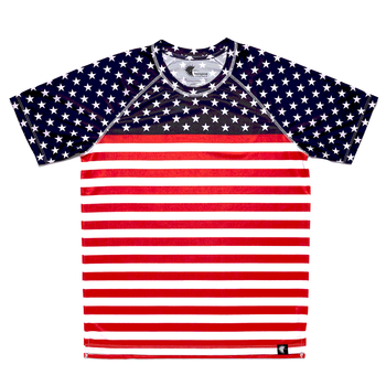 Camiseta Técnica De Running Hombre Stars And Stripes Hoopoe Running Apparel