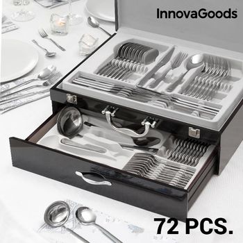 Cubertería De Acero Inoxidable Cook D'lux Innovagoods (72 Piezas)