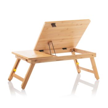 Mesa Plegable Multiuso Innovagoods Plegable Con Inclinacion Para Portátil Bambu