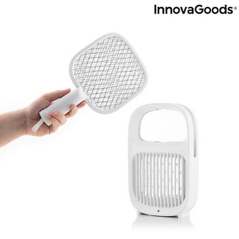 Lámpara Antimosquitos Y Raqueta Matainsectos Innovagoods Recargable 2en1 Swateck