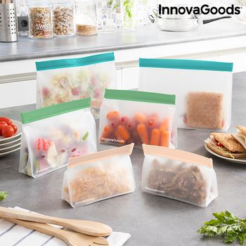 Set De Bolsas Reutilizables Herméticas Zags Innovagoods 6 Piezas