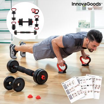 Set De Pesas Ajustables 6 En 1 Con Guía De Ejercicios Sixfit Innovagoods