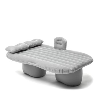 Colchón hinchable color gris Kit completo de cama inflable para dormir en  coche con bomba de aire eléctrico y almohadas inflable - Cablematic