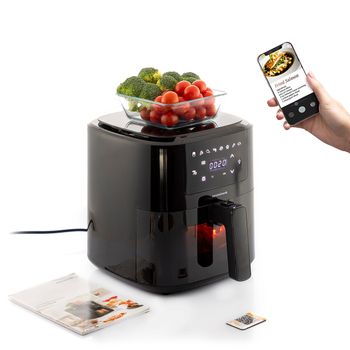 Freidora Sin Aceite Con Grill, Accesorios Y Recetario Innovagoods Air Fryer  Fryinn 12-in-1 6000 Negro Acero 6 L 3400 W con Ofertas en Carrefour