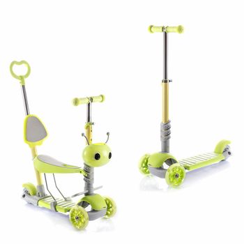 Patinete evolutivo con asiento y mango parental DRAXTER PLUS red flame  LORELLI