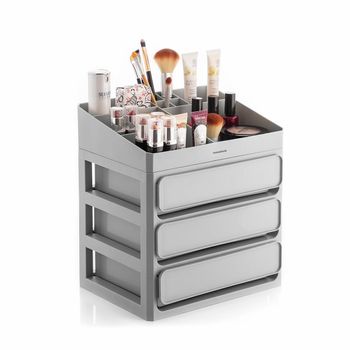 Maletín Maquillaje De Aluminio Mdf Homcom 36,5x24x29 Cm - Plata con Ofertas  en Carrefour