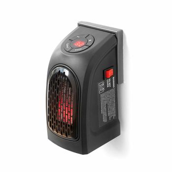 Mini Calefactor de Enchufe a Pared 400W Negro Thinia Home