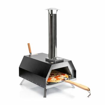 Horno Para Pizza De Pellets Con Accesorios Innovagoods Madera 42 X 81 X 80 Cm, 42 X 81 X 80 Cm Negro