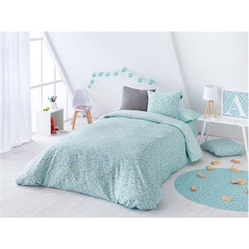 Duo Funda Nórdica 2 Piezas Confeti Para Cama De 170 Cm Color Turquesa